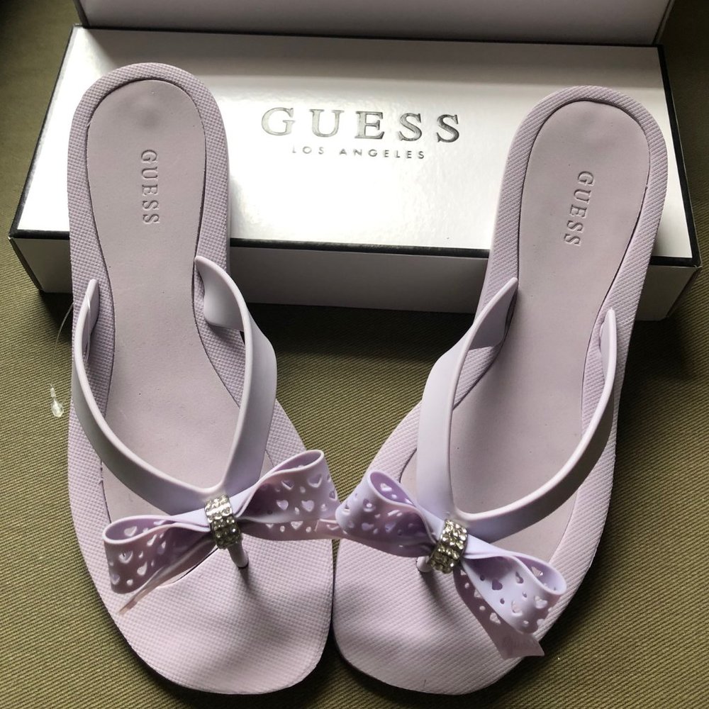 GUESS Los Angeles TUTU 18 BOW Flip Flop 6M - Picture 1 of 8